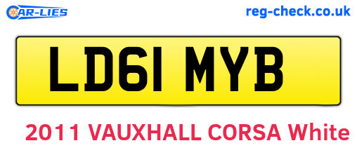 LD61MYB are the vehicle registration plates.
