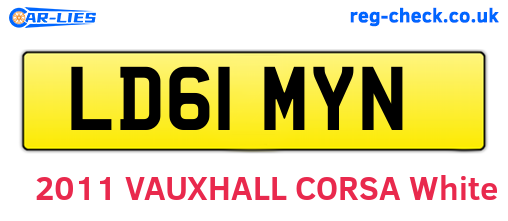 LD61MYN are the vehicle registration plates.
