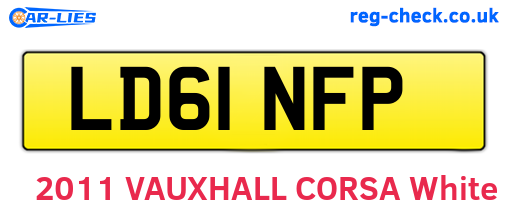 LD61NFP are the vehicle registration plates.