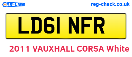 LD61NFR are the vehicle registration plates.