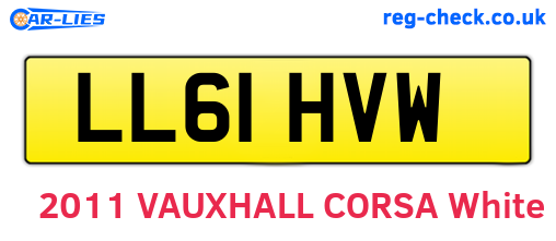 LL61HVW are the vehicle registration plates.