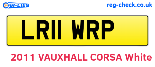 LR11WRP are the vehicle registration plates.