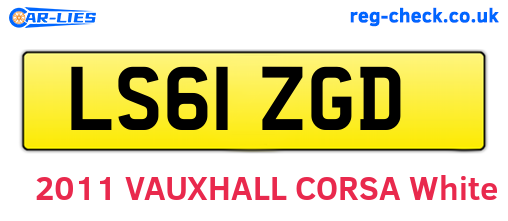 LS61ZGD are the vehicle registration plates.