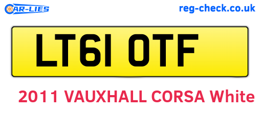 LT61OTF are the vehicle registration plates.