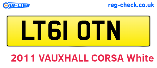 LT61OTN are the vehicle registration plates.