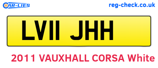 LV11JHH are the vehicle registration plates.