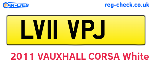 LV11VPJ are the vehicle registration plates.