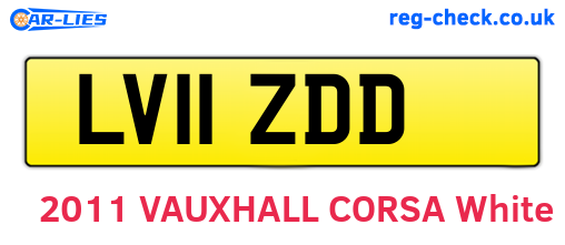 LV11ZDD are the vehicle registration plates.