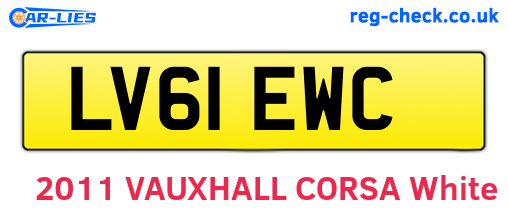 LV61EWC are the vehicle registration plates.