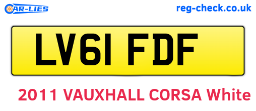 LV61FDF are the vehicle registration plates.