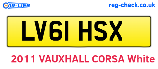 LV61HSX are the vehicle registration plates.