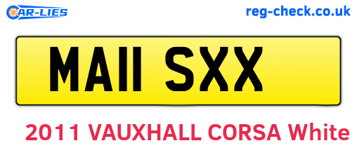 MA11SXX are the vehicle registration plates.