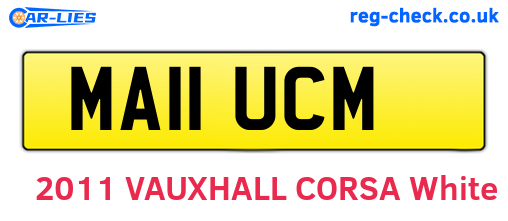MA11UCM are the vehicle registration plates.