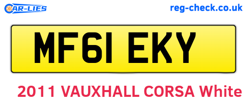 MF61EKY are the vehicle registration plates.