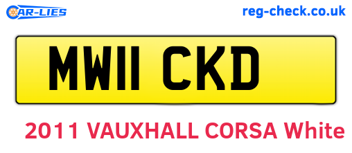 MW11CKD are the vehicle registration plates.