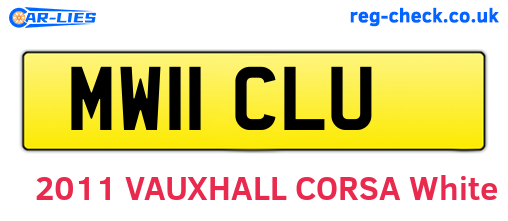 MW11CLU are the vehicle registration plates.