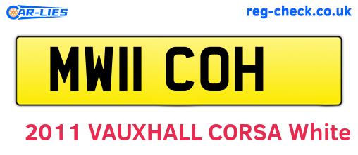 MW11COH are the vehicle registration plates.