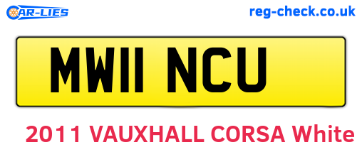 MW11NCU are the vehicle registration plates.
