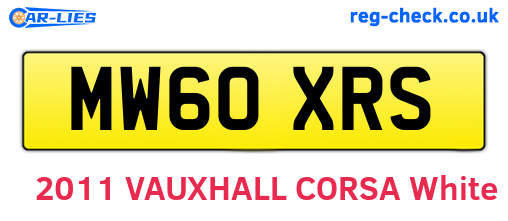 MW60XRS are the vehicle registration plates.