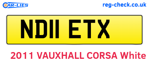 ND11ETX are the vehicle registration plates.