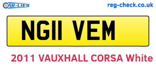 NG11VEM are the vehicle registration plates.