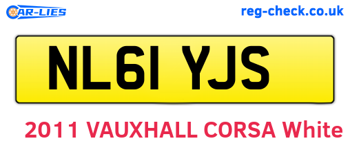 NL61YJS are the vehicle registration plates.