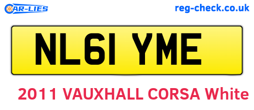 NL61YME are the vehicle registration plates.