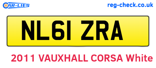 NL61ZRA are the vehicle registration plates.