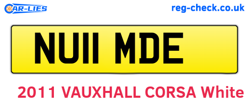 NU11MDE are the vehicle registration plates.