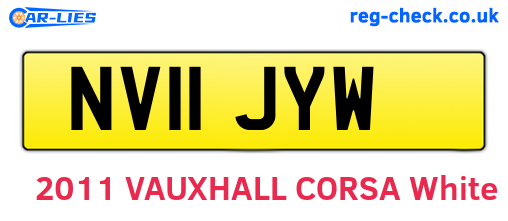 NV11JYW are the vehicle registration plates.