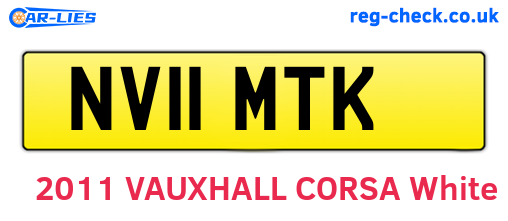 NV11MTK are the vehicle registration plates.