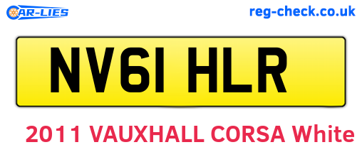 NV61HLR are the vehicle registration plates.