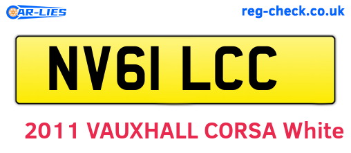NV61LCC are the vehicle registration plates.
