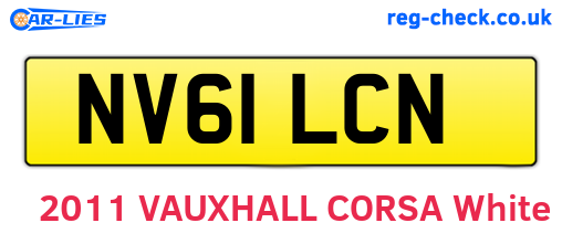 NV61LCN are the vehicle registration plates.