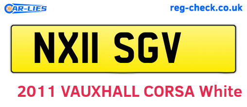 NX11SGV are the vehicle registration plates.