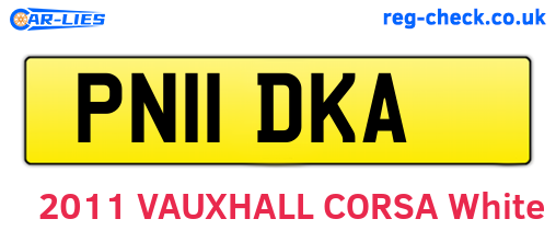 PN11DKA are the vehicle registration plates.