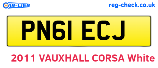 PN61ECJ are the vehicle registration plates.