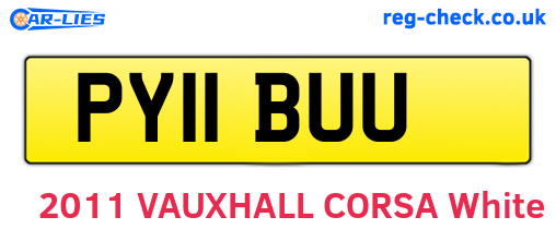 PY11BUU are the vehicle registration plates.