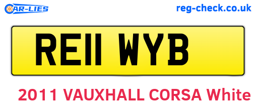 RE11WYB are the vehicle registration plates.