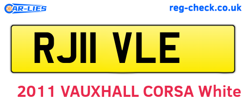 RJ11VLE are the vehicle registration plates.
