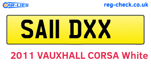 SA11DXX are the vehicle registration plates.