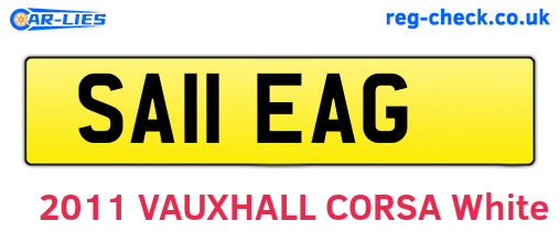 SA11EAG are the vehicle registration plates.