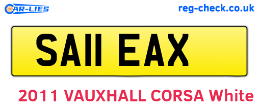 SA11EAX are the vehicle registration plates.