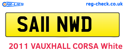 SA11NWD are the vehicle registration plates.