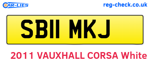 SB11MKJ are the vehicle registration plates.