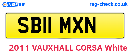 SB11MXN are the vehicle registration plates.