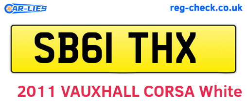 SB61THX are the vehicle registration plates.