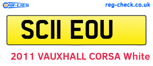 SC11EOU are the vehicle registration plates.