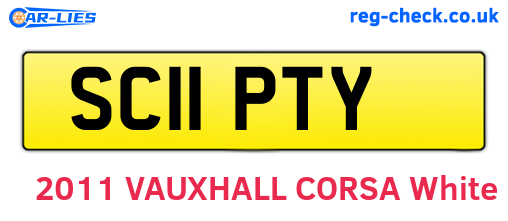 SC11PTY are the vehicle registration plates.