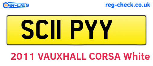 SC11PYY are the vehicle registration plates.